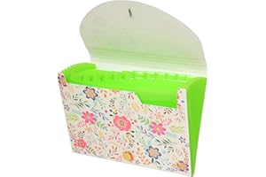 CNK File Folders Organizer with 13 Pockets Accordion Expanding Folder Documents Receipt Document Paper Pocket Filing Accordian Important expandable holder files alphabetical Labels Letter