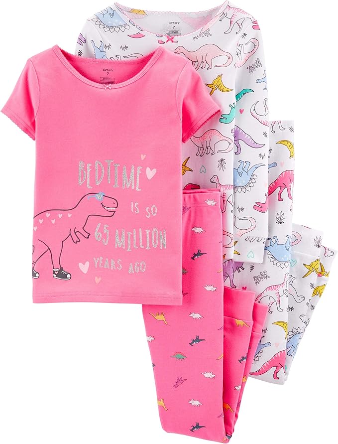 Carter's Baby Girls' 4 Pc Cotton 331g170 Multicoloured Large