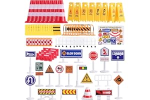 Toddmomy 1 Set Traffic Signs for Kids, Mini Stop Signs Street Road Sign for Educational Preschool Train Cars Track Accessories