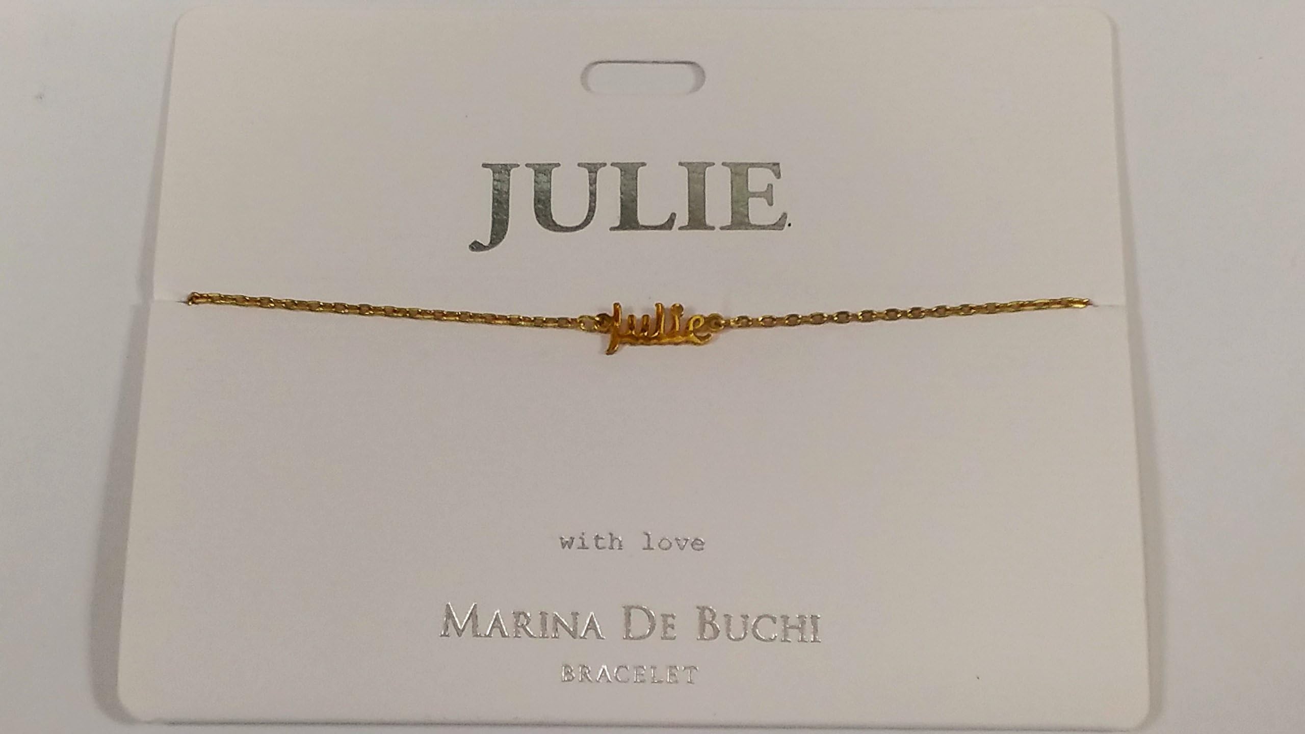 JULIE Named Marina De Buchi Bracelet Gold Plated By Sterling Effectz