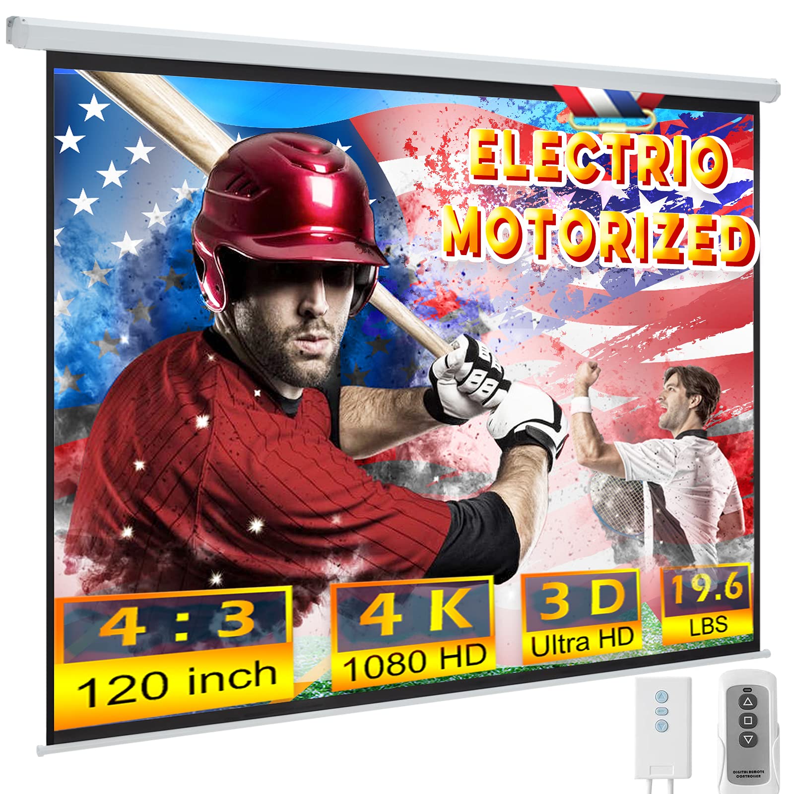 Mua YODOLLA 120 inch Projector Screen Motorized,43 HD Retractable