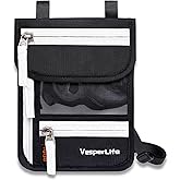 Passport Holder For Travel Family, Cruise Essentials, RFID Wallet Women Man, Passport Wallet, Travel Wallet, Passport Case, Neck Wallet, RFID Passport Holder, Travel Document Holder (Matte Black)