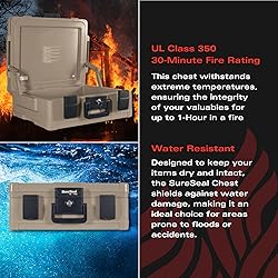 FireKing SureSeal Fire Safe with Key Lock, 1 Hour