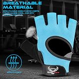 BEAST RAGE Weight Lifting Gloves Breathable Non-Slip Palm M AQUA view 7
