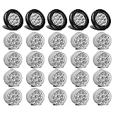 Partsam 20pcs 2 inch Round Amber 9 LED Side Marker