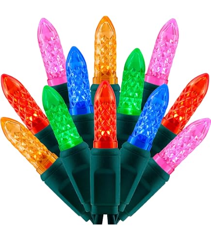 SWEET SHINE 100 Raspberry LED Christmas String Lights - 33 Ft, Green Cord, IP67 Waterproof, UL Certified