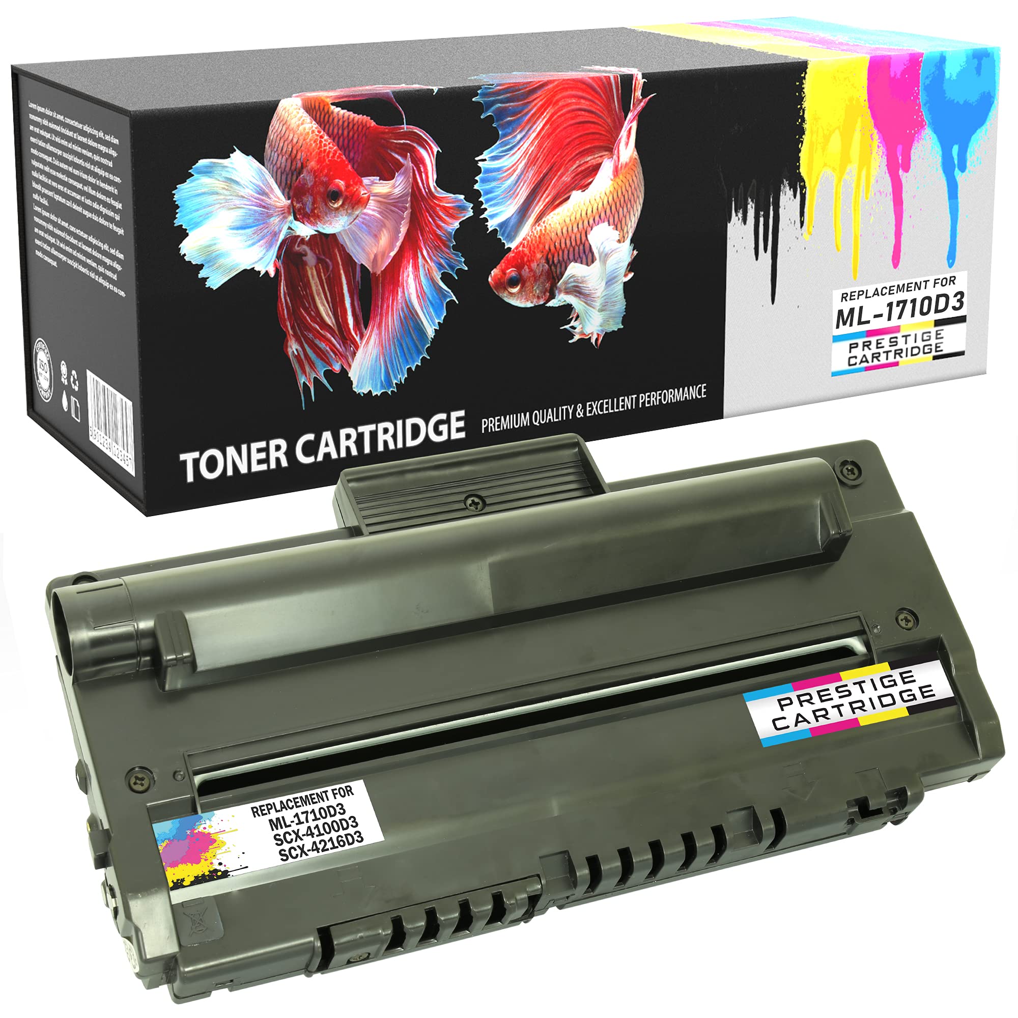 Prestige Cartridge ML-1710D3 Laser Toner Cartridge Compatible with Samsung ML-1500 ML-1510 ML-1515 ML-1520 ML-1710 ML-1720 ML-1740 ML-1745 ML-1750 SCX-4016 SCX-4100 SCX-4116 SCX-4216 SF-560 SF-750