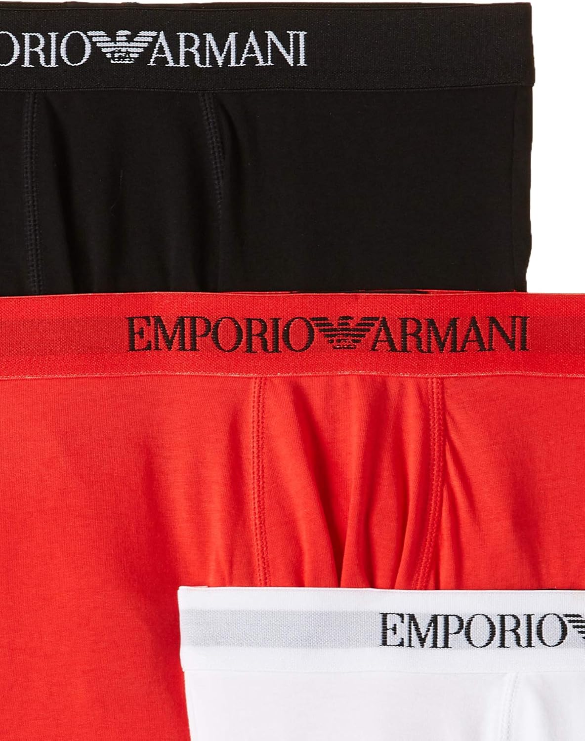 Emporio Armani Men's 3-Pack Cotton Trunks: Clothing