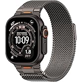 BXUXOHS Milanese Loop- Compatible with Apple Watch Ultra 3 2 1 Band for Men 49mm 46mm 45mm 44mm 42mm 41mm 40mm 38mm,Magnetic Mesh Metal Strap Wristband for iWatch SE 3/2 Series 11/10/9/8/7/6/5/4 Ultra