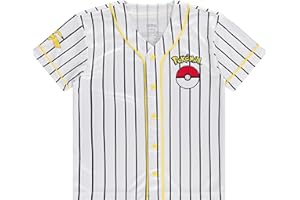 Boys Pokémon Baseball Jersey Shirt - Pikachu, Charizard, Squirtle and Bulbasaur-Boys Sizes XS-XL