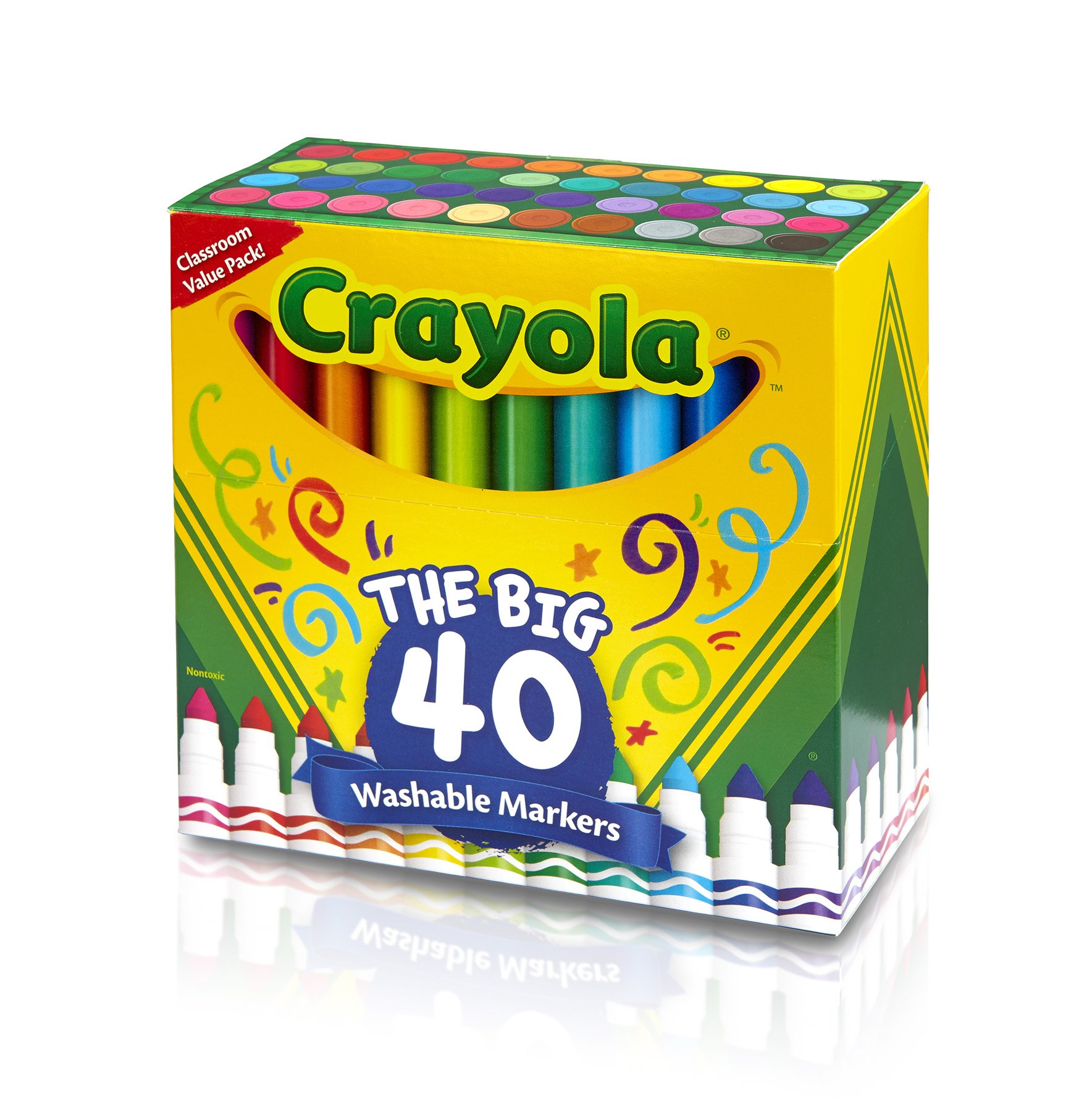 Crayola 587858 UltraClean Washable Broad Line Markers, 40Count eBay