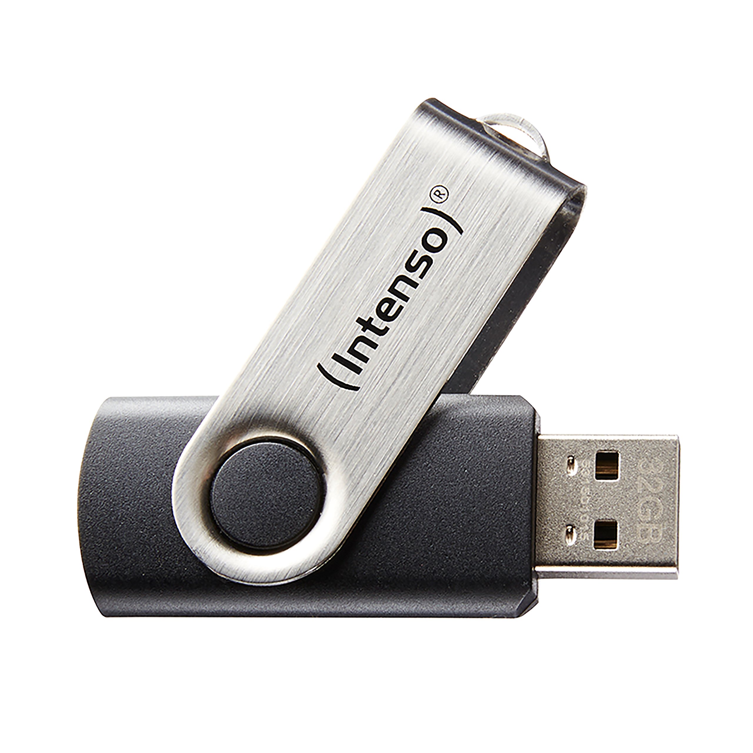 Intenso Basic Line - Flash Drive 64 GB - USB 2.0, Silver/Black