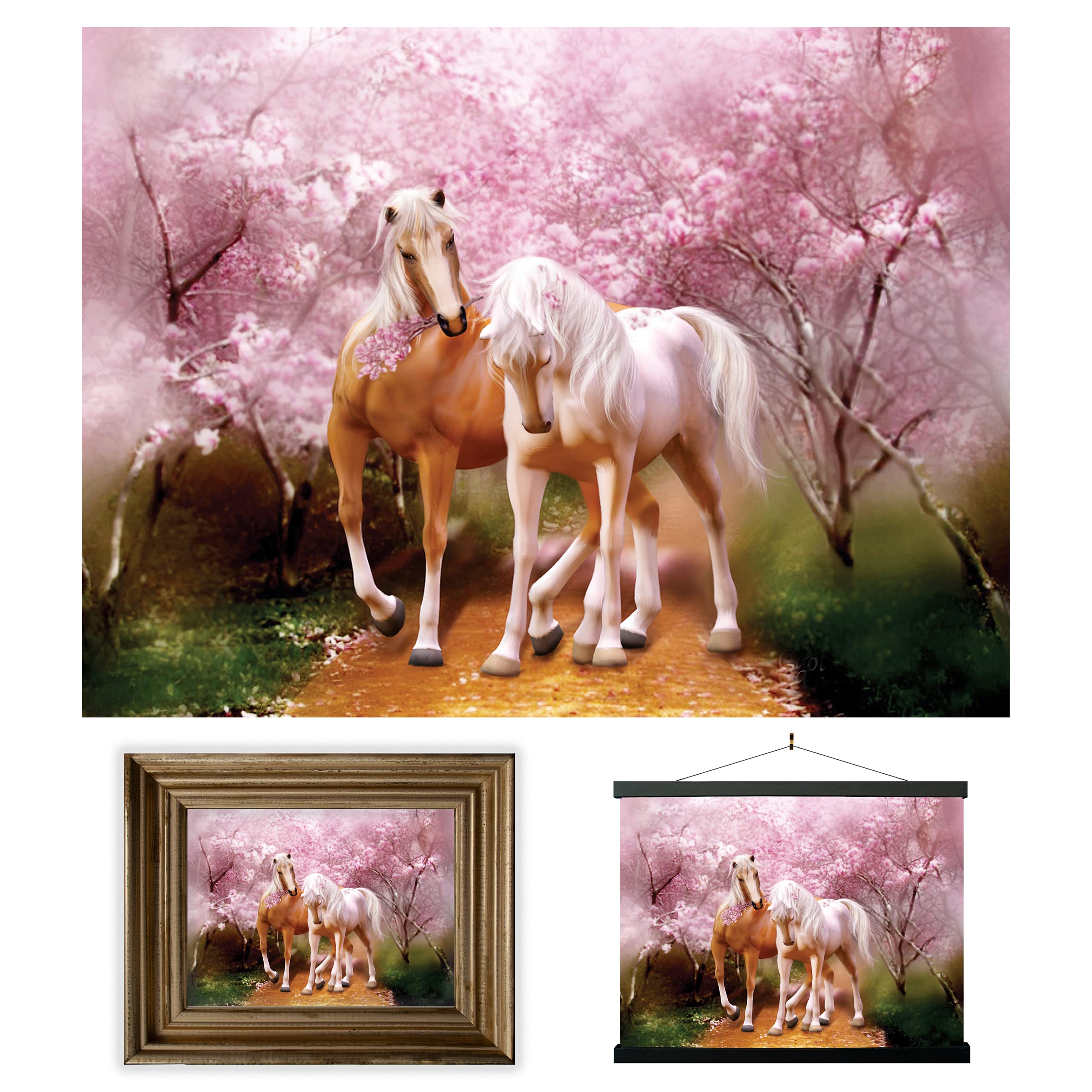 3D LiveLife Lenticular Wall Art Prints - Spring Love from Deluxebase. Unframed 3D Horse Poster. A perfect wall filler. Original artwork licensed from renowned artist, Carol Cavalaris