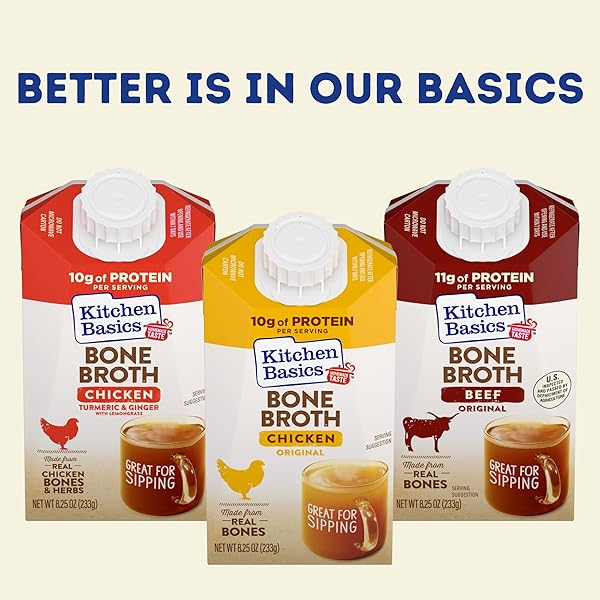 KITCHEN BASICS® BEEF BONE BROTH, 8.25 OZ. (PACK OF 12)