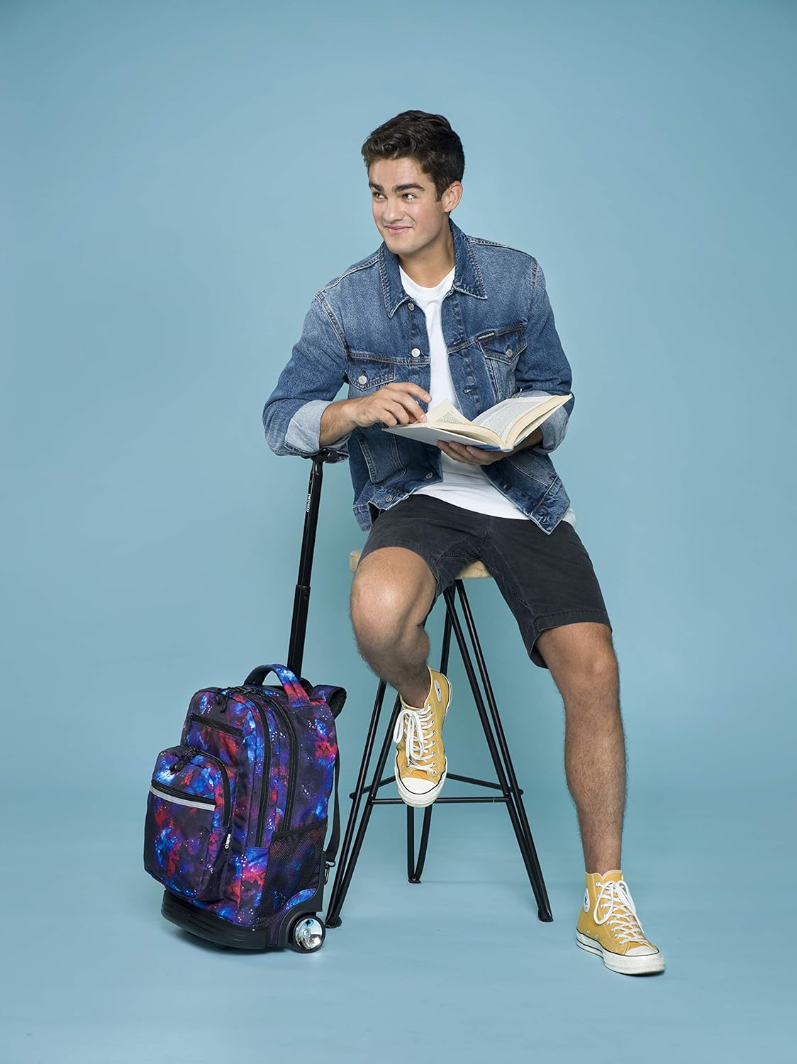 Amazon Com J World New York Sundance Rolling Backpack And Laptop Bag Argyle Black One Size