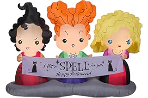 Gemmy 4.5 ft Tall Airblown Hocus Pocus Sisters Scene Disney