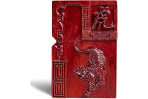SHENGEY ART Upgraded Rosewood Wooden Case Replaceable for Zippo (Only Case), Lighter DIY Outer Shell Box, Compatible Insert Size 3.6cm * 1.2cm * 5cm (Zodiac Tiger)