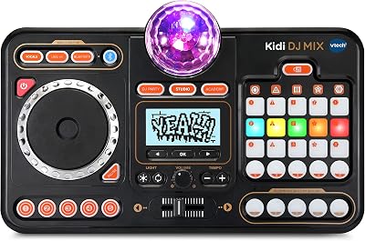 VTech Kidi DJ Mix Black Toy DJ Mixer 15 Tracks 4 Styles Lights