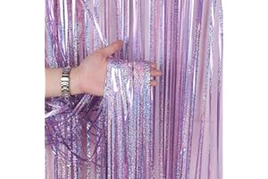 3 Pack Fringe Curtains Party Decorations,Tinsel Backdrop Curtains for Parties,Photo Booth Wedding Graduations Birthday Christ