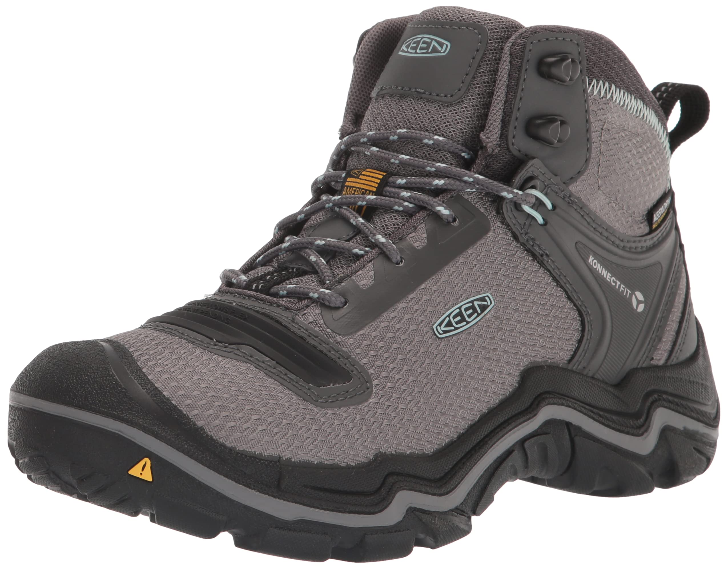 Photo 1 of KEEN Women's Durand Evo Mid Height Waterproof Backpacking Hiking Boot, Steel Grey/Cloud Blue, 9
