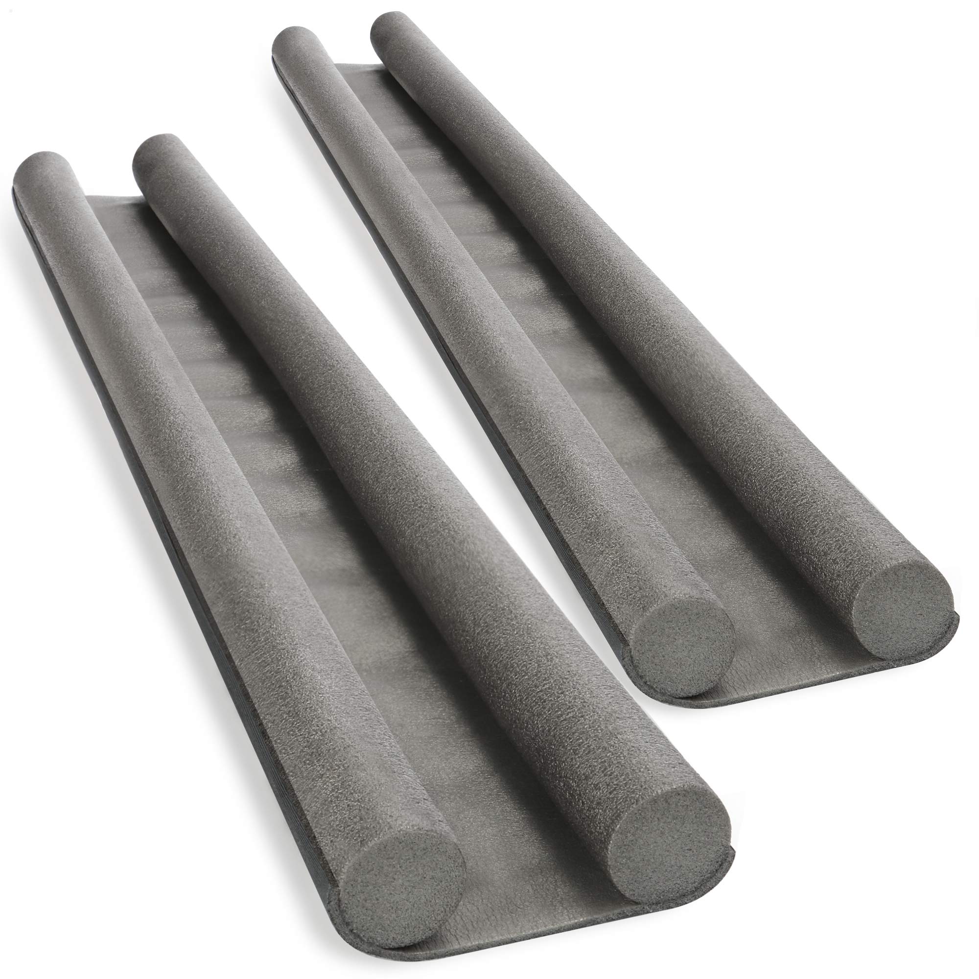 COM-FOUR® 2x draft stopper for the door - door bottom seal - draft stopper with double seal - protection against drafts and noise - 86 cm