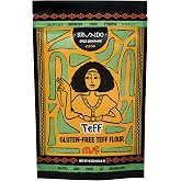 Brundo Ethiopian Spice Company | Gluten Free Teff Flour | Hand Picked &amp; Processed Authentic Powdered Ethiopian Teff Grain | Harvested in and Imported from Ethiopia | All-Natural | No Preservatives | ጤፍ (16oz) |
