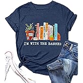 Books Shirts for Women Reading Tshirts Gifts for Teacher Bookworm Readers Librarian Bibliophile Tee Tops S-XXL