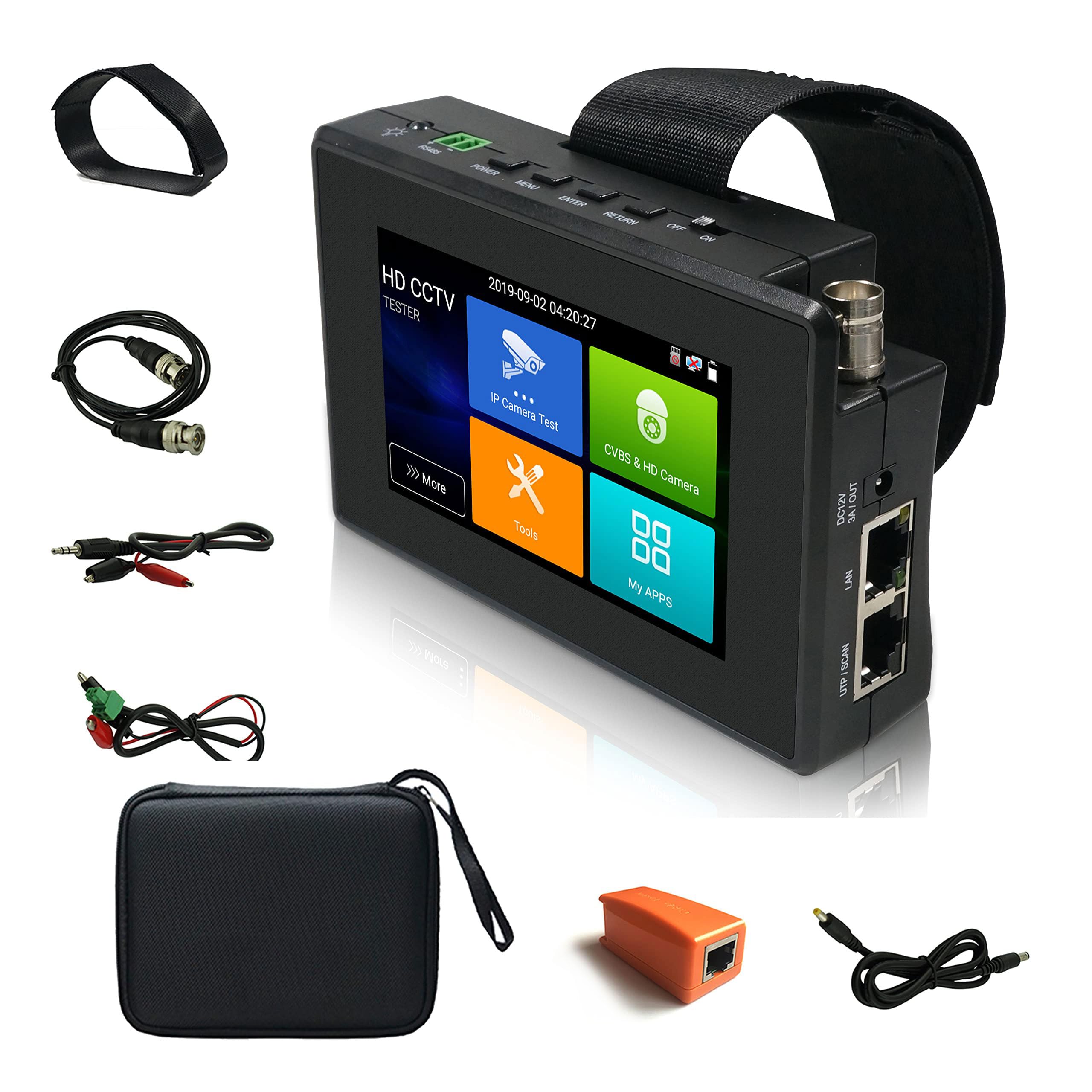 IPC Camera Tester Monitor CCTV IP Camera Tester H.265 4K IP 8MP TVI 8MP CVI 8MP AHD Analog 5-in-1 Wrist CCTV Test Monitor WIFI