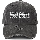 BEIXBE Literally Just a Girl Hat Women Funny Baseball Hats Funny Gifts