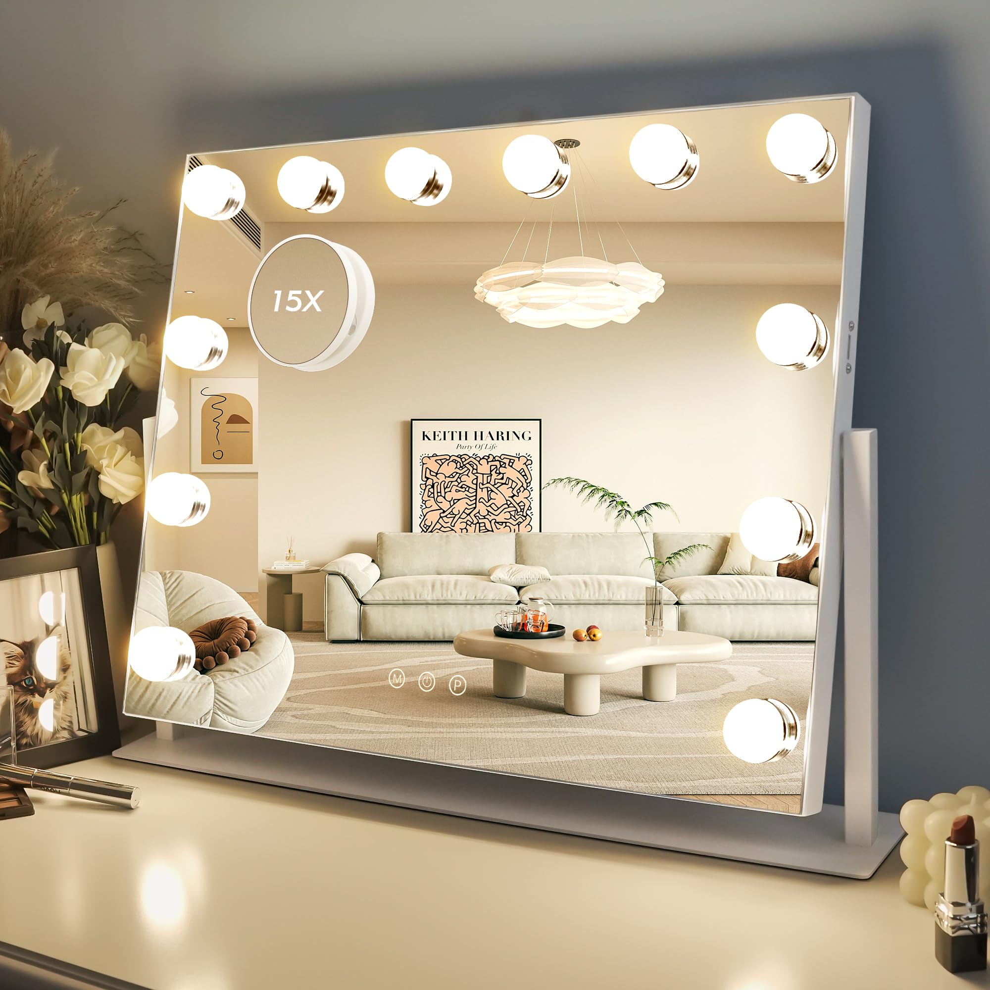 LuxeVue Vanity Mirror with Lights, Makeup Mirror, Lighted Hollywood ...