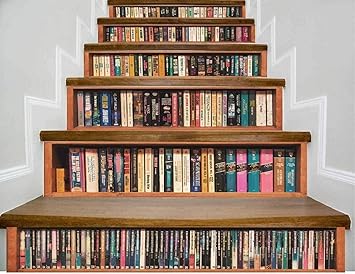 Amazon Co Jp 本棚階段ステッカー模造本棚3dステップステッカーdiyステレオパーソナリティリムーバブルランドスケープ階段ステッカークリエイティブデコレーション防水環境にやさしい粘着紙 スポーツ アウトドア