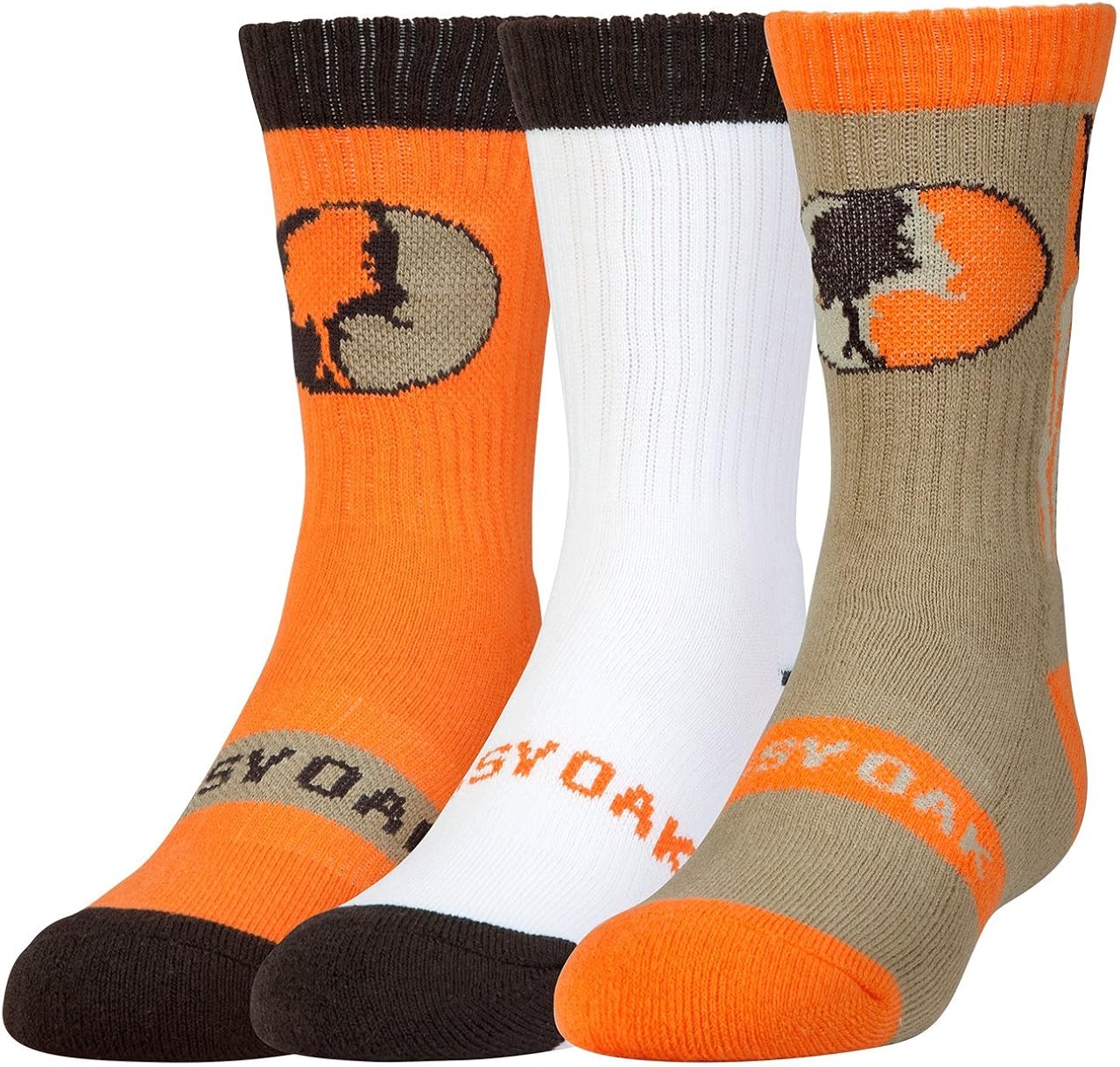 Amazon.com: Mossy Oak Youth Crew Socks 3 Pairs (Youth LRG ...