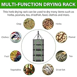 iPower Herb Drying Rack Hanging, 4 Layer