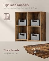 VASAGLE 8-Cube Bookcase Rustic Brown LBC024T01 30 x 65 x 129.5 cm view 5