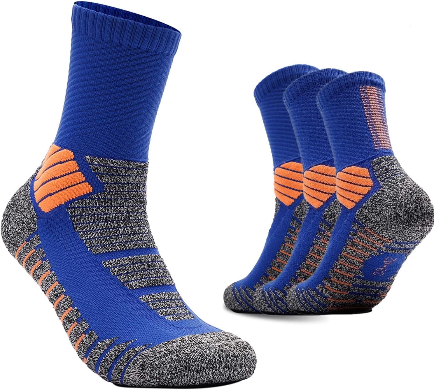 Basketball Compression Socks for Women & Men, Fit for Running, Athletic Sports, Crossfit, Flight, Travel, Pregnancy, Nurses (20-30 mmHg)