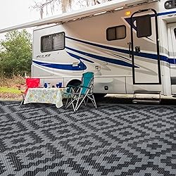 SAND MINE Waterproof Outdoor Rug 9x12 ft, Plastic