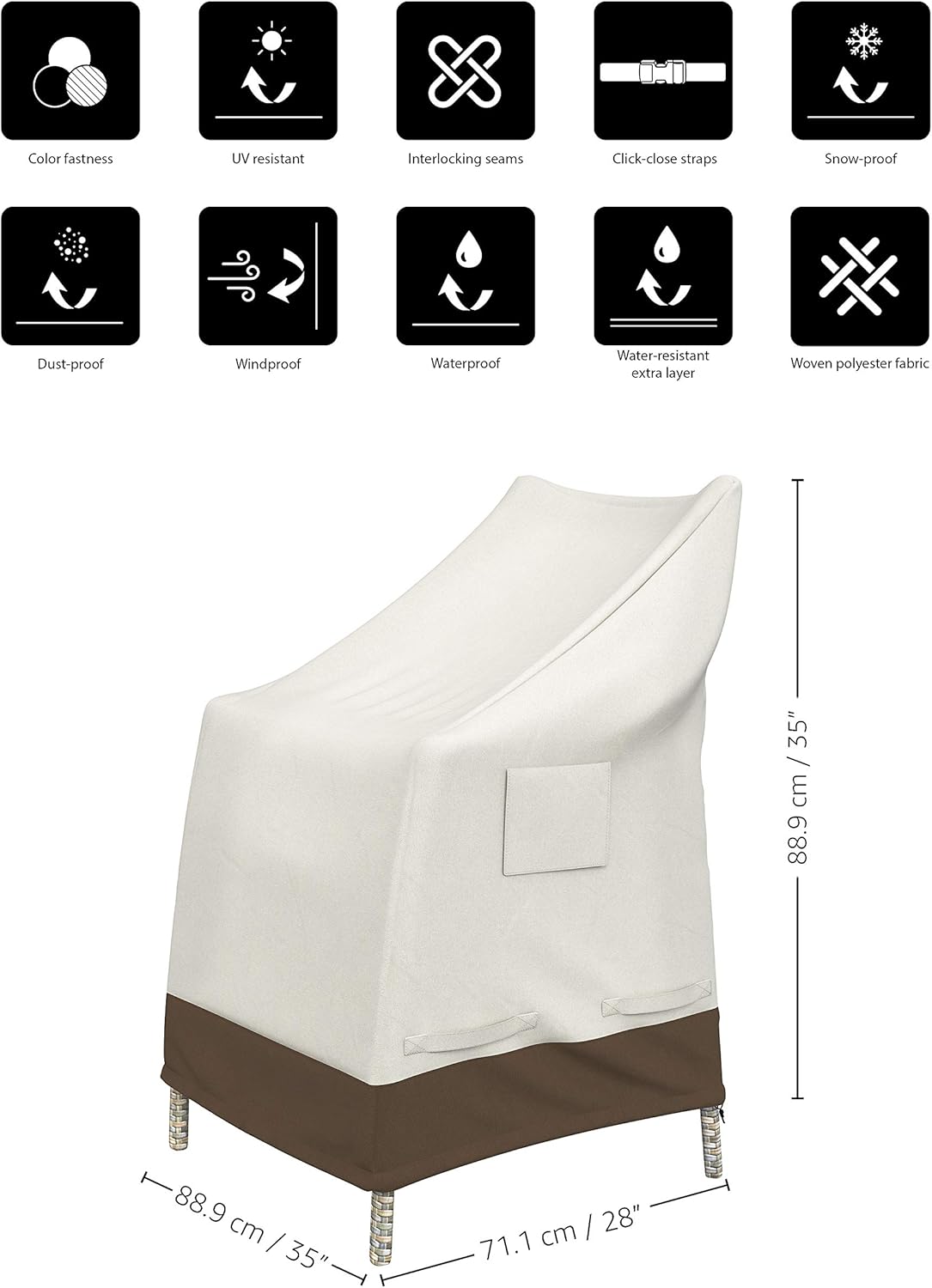 buy outdoor furniture covers on Amazon Com Amazon Basics High Back Chair Outdoor Patio Furniture Cover Garden Outdoor