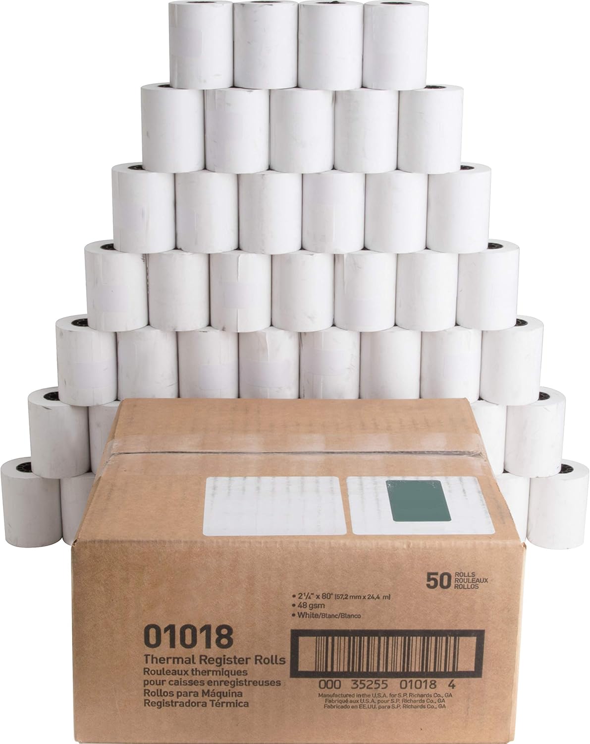 Sparco Thermal Paper Roll, 21/4Inch x 80 Feet, 50/Count, White Amazon.ca Office Products