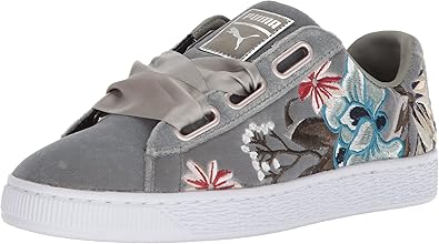 puma basket heart grey