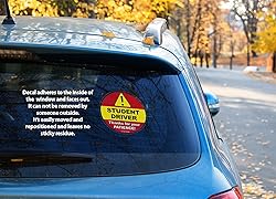 Student Driver Window Clings (10 Pack) - 6" Round