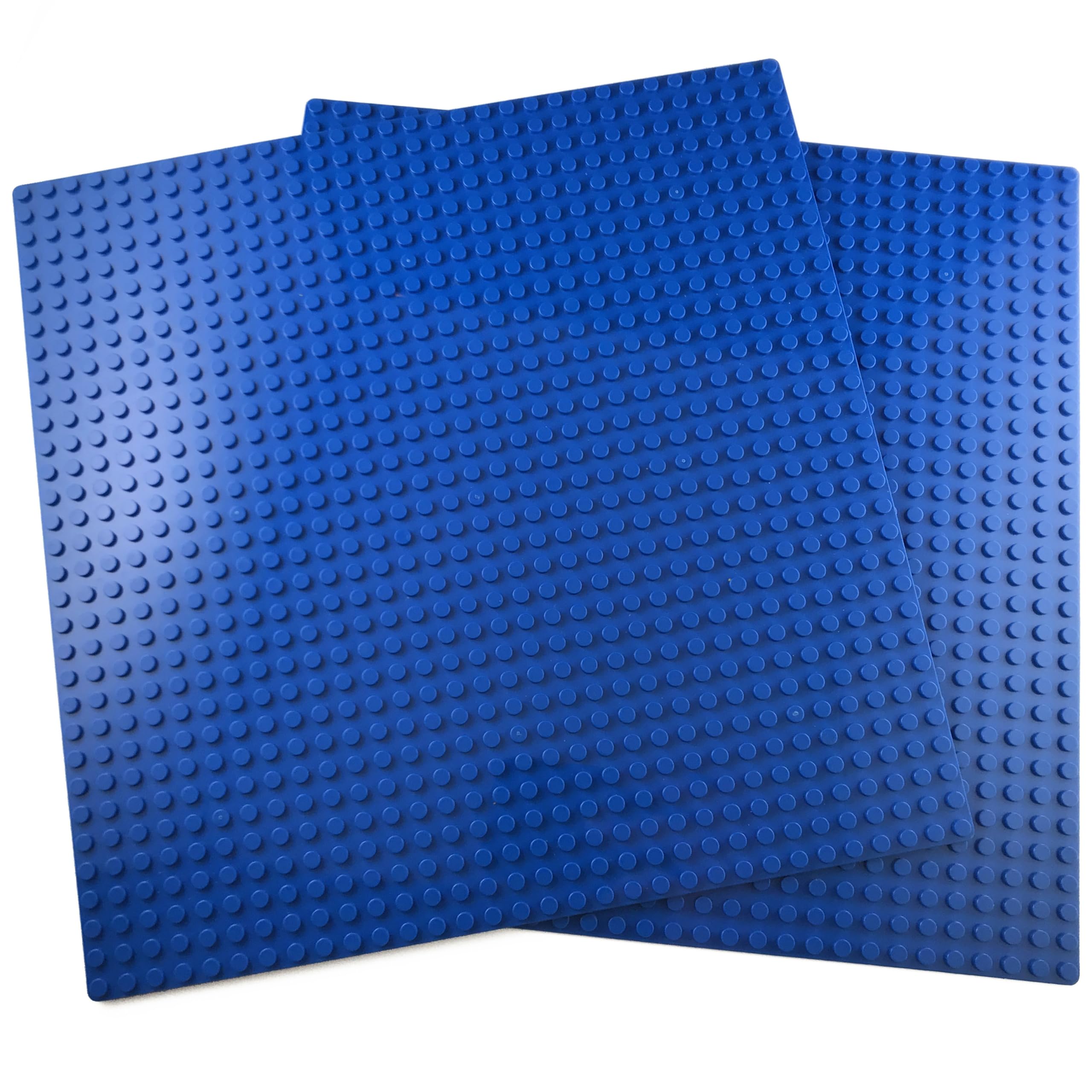 APOSTROPHE Games Building Block Base Plates Compatible with All Major Brands 25.6 cm 25.6 cm Blue Baseplates (2x Blue) — image 1