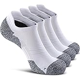 CWVLC No Show Sports Compression Socks for Men Women with Cushion (4/8 Pairs)