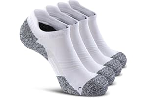 CWVLC No Show Sports Compression Socks for Men Women with Cushion (4/8 Pairs)