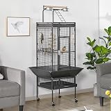 Yaheetech Parrot Cage 156cm Large Bird Cage with Open Top Stand Rolling Wheels view 2