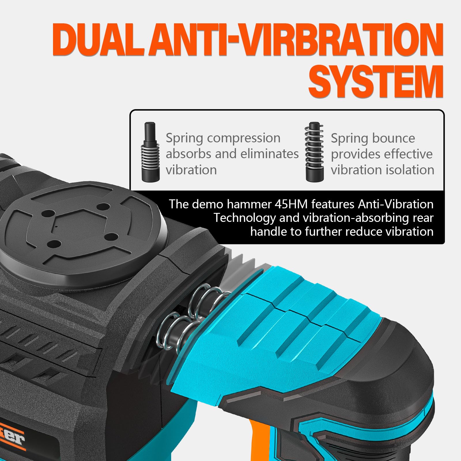 Berserker 1300W 12-Pound SDS-Max Demolition Jack Hammer, 1-9/16