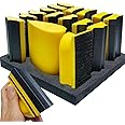 16 PCS Contoured Profile Sanding Block Set - Hook and Loop Foam Material Hand Sander Block- Interchangeable Assorted Convex & Concave Shapes for Sander Wood Woodworking Furniture, Auto Paint