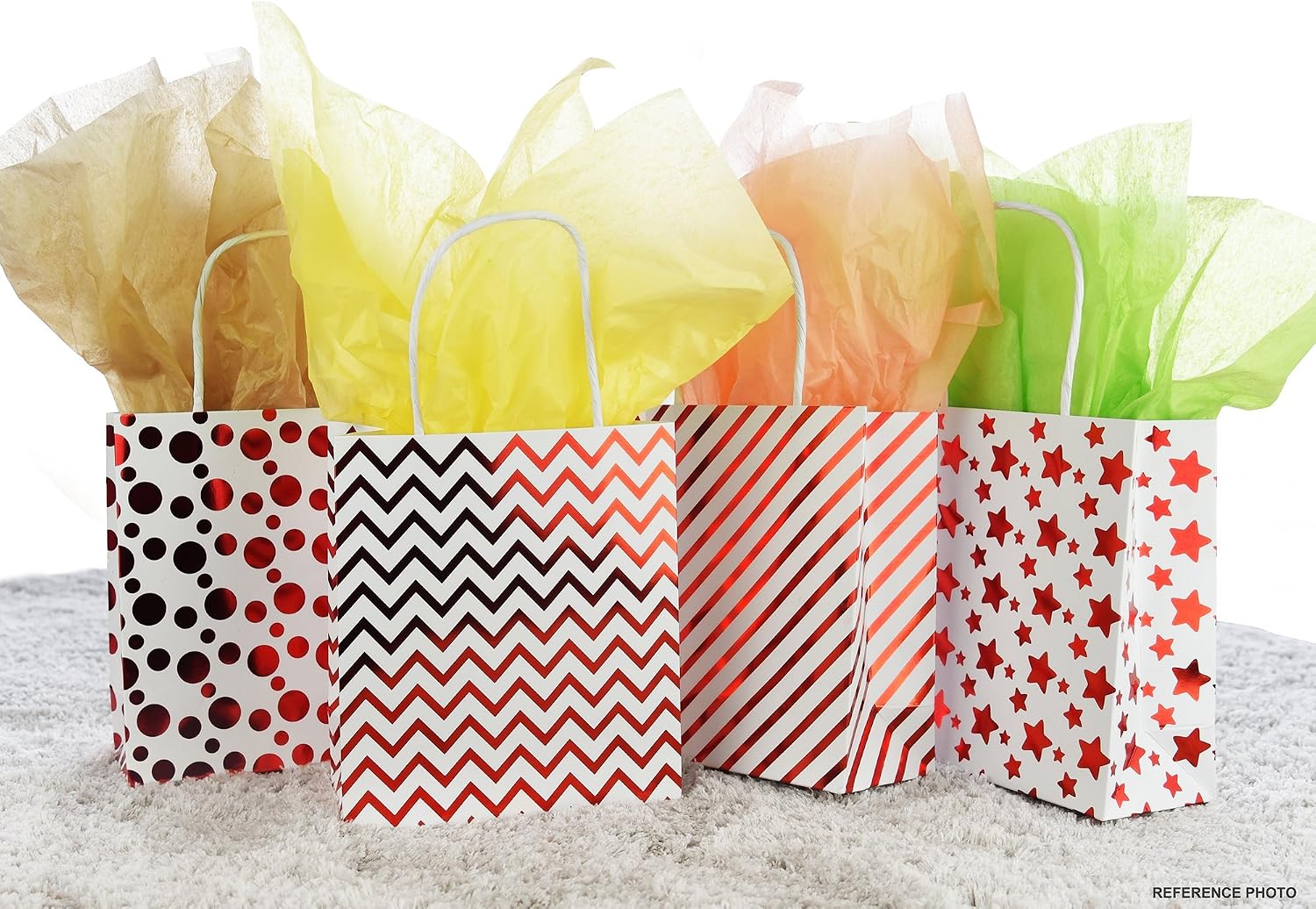 FiveSeasonStuff 12 Pcs Small Red Paper Bags with Reinforced Twisted Handles for Wedding Gifts Baby Shower - Image 5