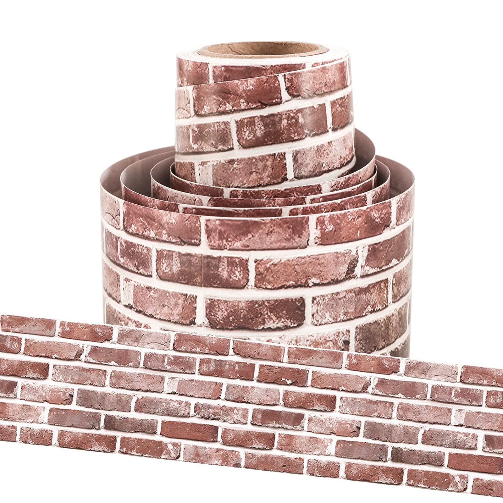Red Color Brick Straight Bulletin Board Borders Trim for Classroom Decoration 36 Feet