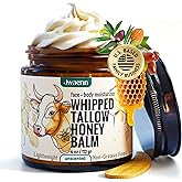 JWAENN Whipped Tallow and Honey Balm – Grass-Fed Beef Tallow for Skin, Face & Body Moisturizer for Dry and Sensitive Skin, Fast-Absorbing, Non-Greasy – 4 oz