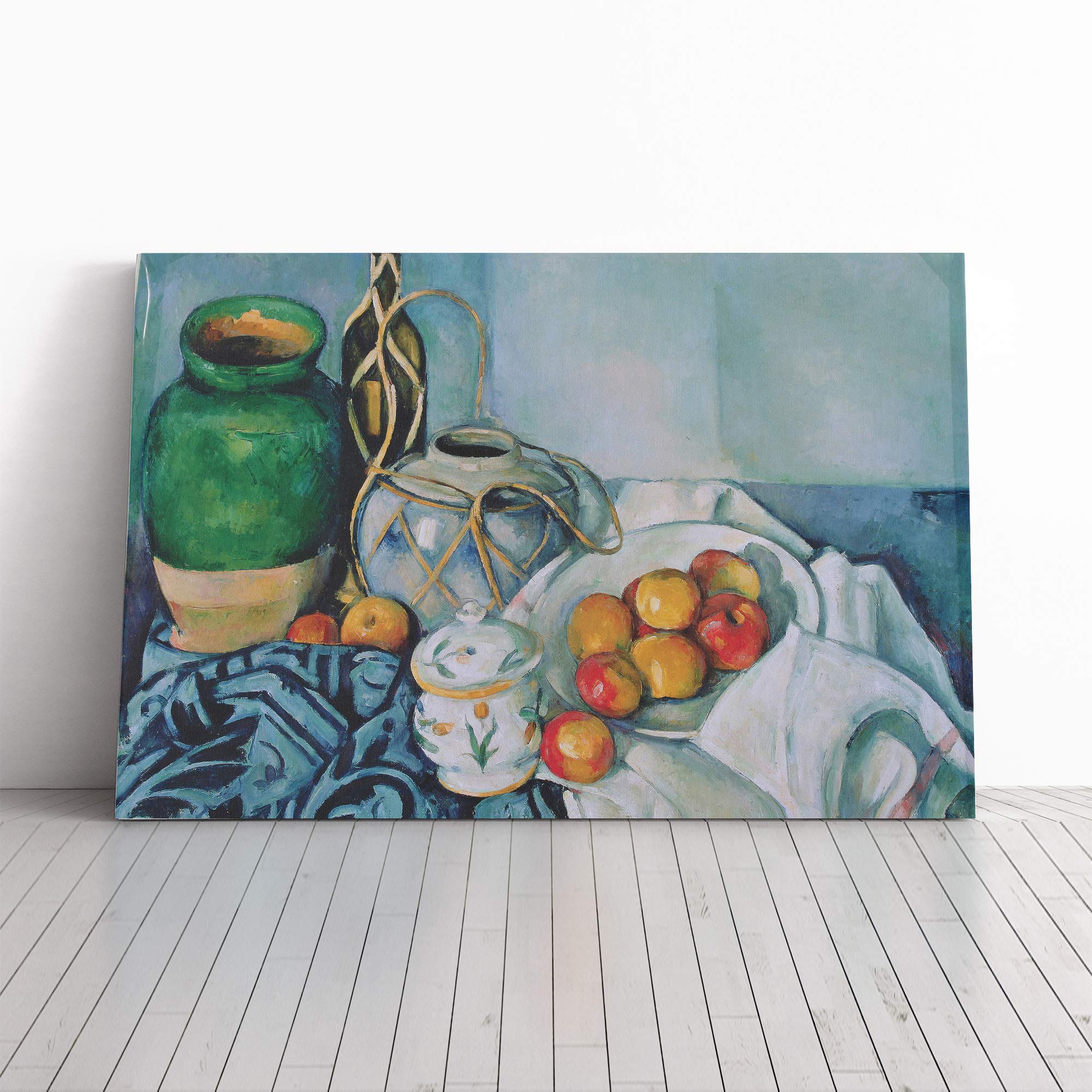 Paul Cezanne Still Life (4) Canvas Print | Gallery Wrapped 30mm Frame Wall Art | 20x14 inches | Ready to Hang | Modern Still Life Picture | Living Room Bedroom Lounge Office
